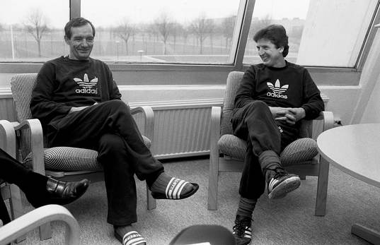Tord Grip och Roy Hodgson, tränare, Malmö