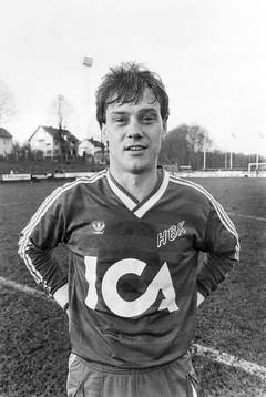 Halmstads Peter Andersson som gjorde 1-0 till hemmalaget