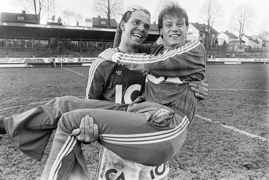 Halmstads Peter Andersson som gjorde 1-0 i famnen på