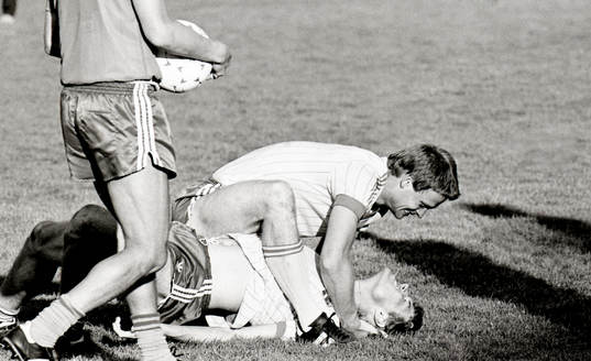 Torbjörn Nilsson och Glenn Hysén