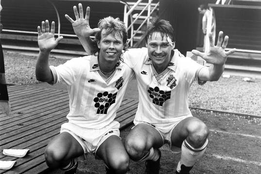 AIK:s målskyttar Roger Sundin och Sven Dahlkvist