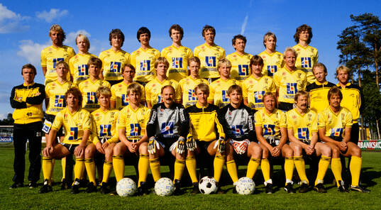 Bakre raden fr. v: Hans Larsson, Martin Edvardsson, Stefan