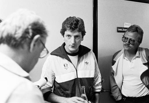 Malmös tränare Roy Hodgson möter pressen