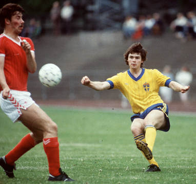 Fotboll, Sverige - Danmark, Anders Limpar