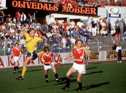 Fotboll, Sverige - Danmark, Mats Magnusson, Sverige