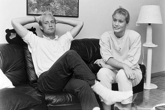 Hemma hos Mats Magnusson och flickvän