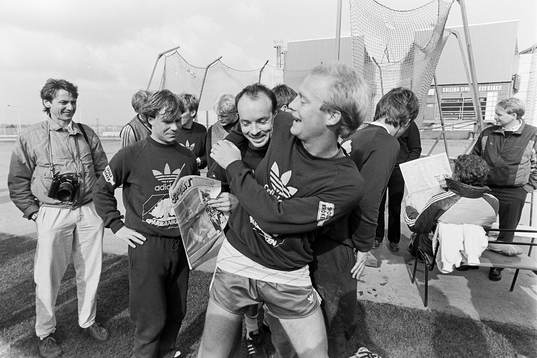 Mats Magnusson brottas med Jan Svensson