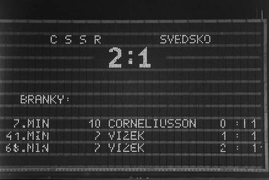 Resultattavlan på Stadion Evzen Rosicky