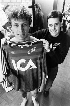 Per-Åke Johnsson och Stefan Lundin, tränare i Halmstad