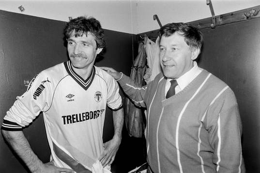 Marek Skurczynski och Wojtek Lazarek, tränare i Trelleborg