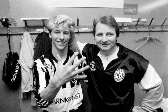 Thomas Gustavsson och Kurt Stendahl, tränare i Landskrona