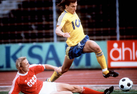 Fotboll, U-landskamp, Sverige - Sovjet, 2-1, Sam Bjuhr,