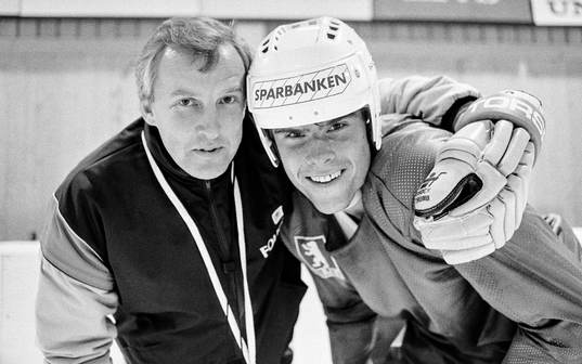 Curt Lundmark, tränare och Stefan Nilsson