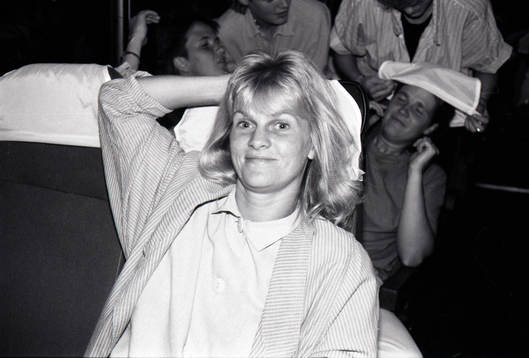 Karin Åhman Svensson i spelarbussen
