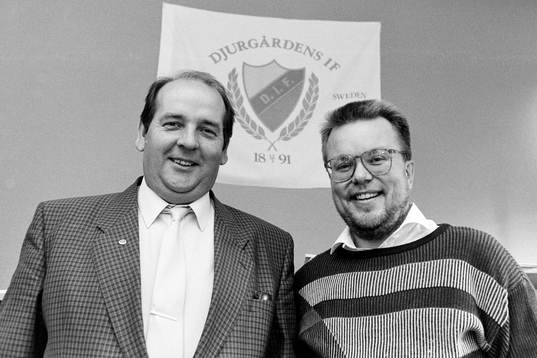 Bengt Broberg ordförande och Leif Boork, Tränare i