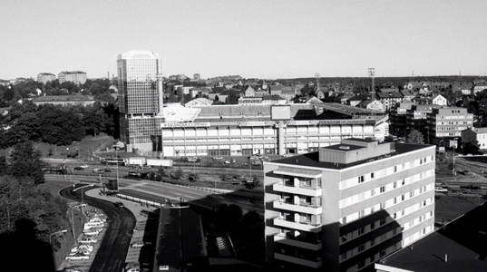 Solna, Råsunda fotbollstadion, nyinvigd 1985, arena, vy,