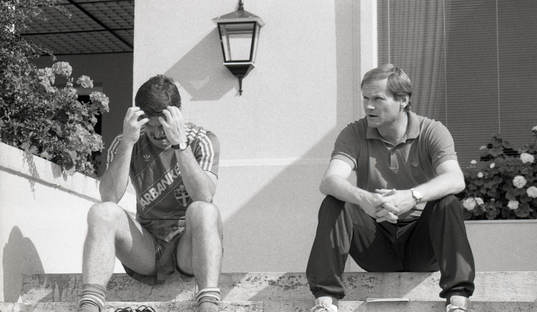 Olle Nordin, förbundskapten och Kent Karlsson,