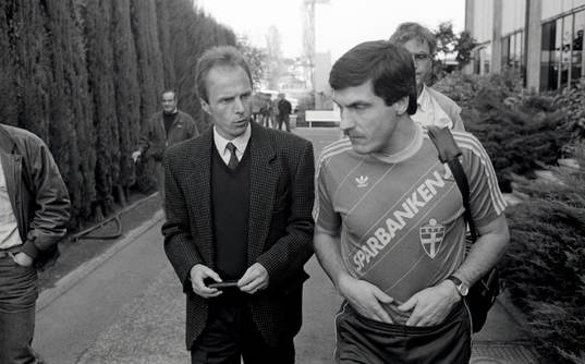 Sven-Göran Eriksson och Olle Nordin, förbundskapten