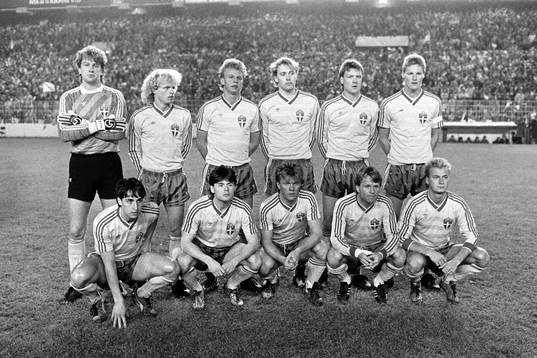 Sveriges startelva, bakre raden fr. v: Sven Andersson,