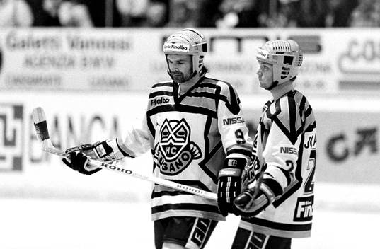 Mats Waltin och Kent Johansson, Lugano tillsammans på isen