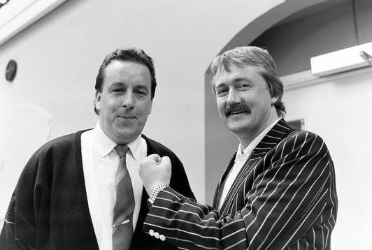 Kenneth Rosén, tränare i Kalmar AIK och Bengt Andersson,
