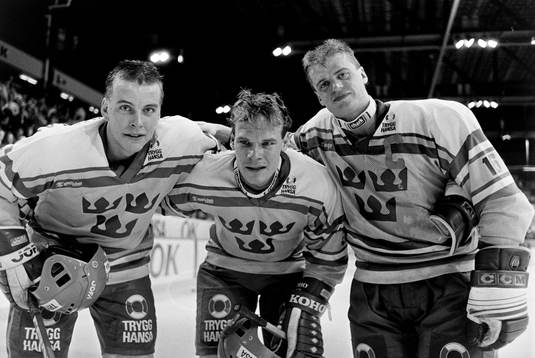 Tommy Albelin, Thomas Rundqvist och Bengt-Åke Gustafsson,