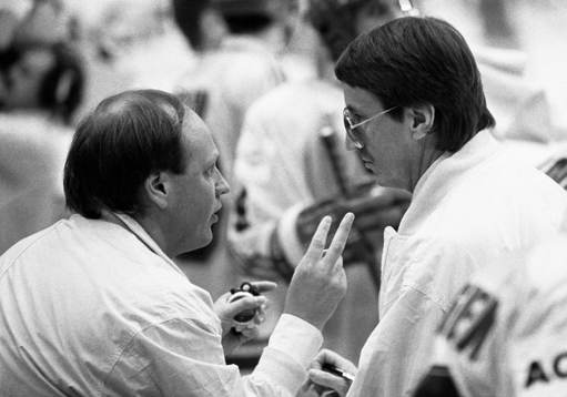 Sveriges förbundskapten Tommy Sandlin och Curt Lindström