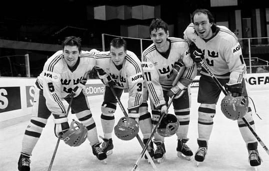 Mats Kihlström, Tommy Albelin, Håkan Loob och Mikael