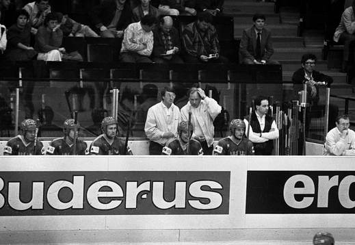 Curt Lindström och Tommy Sandlin, förbundskapten