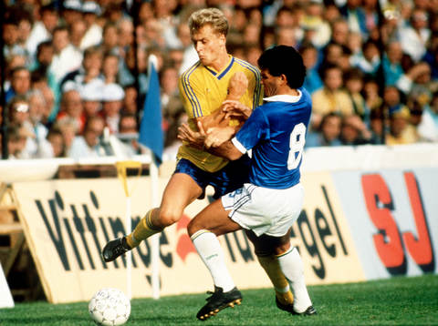 Fotboll, Sverige - Brasilien, Jonas Thern