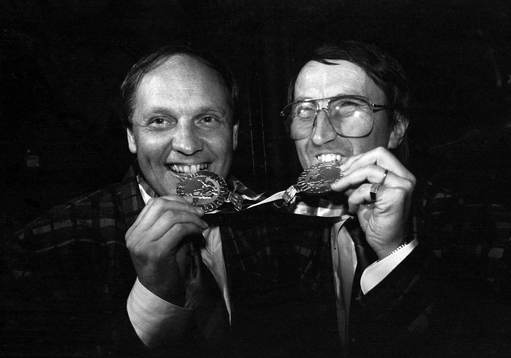 Tommy Sandlin, förbundskapten och Curt Lindström med