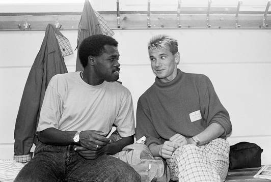 Frölundas Samir Bakaou och Raimo Käkelä i