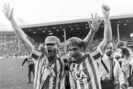 Glenn Hysén och Lennart Nilsson, Göteborg jublar