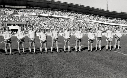 Fr. v: Stig Fredriksson, Ulf Eriksson, Glenn hysén, Robert