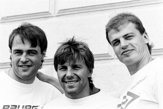 Kent Nilsson, Mats Näslund och Bengt-Åke Gustafsson,
