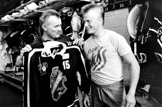 Lars-Gunnar Jansson, tränare och Anders Gozzi