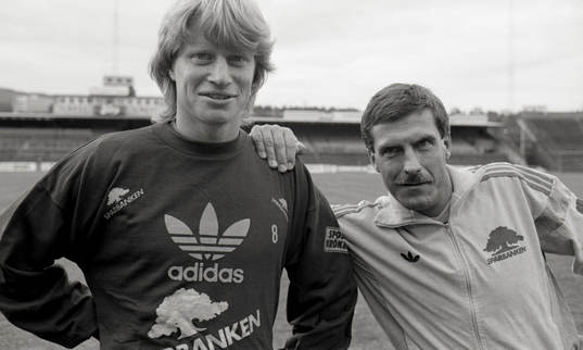 Stefan Pettersson och  Olle Nordin, förbundskapten, Sverige