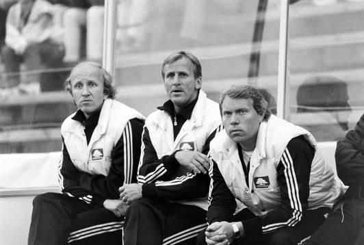 Örebros ledare fr. v Arvi Taaler, Rolf Zetterlund,