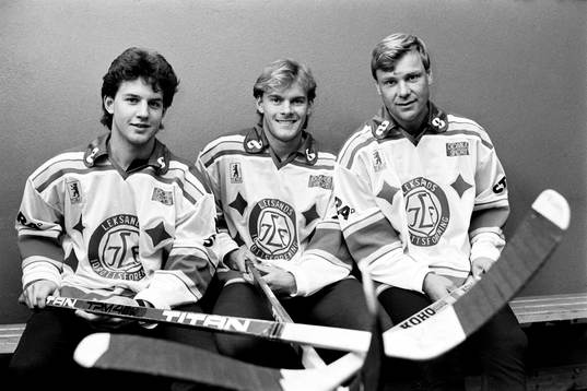 Tre danskar i Leksand, fr. v Jens Nielsen, Heinz Ehlers och