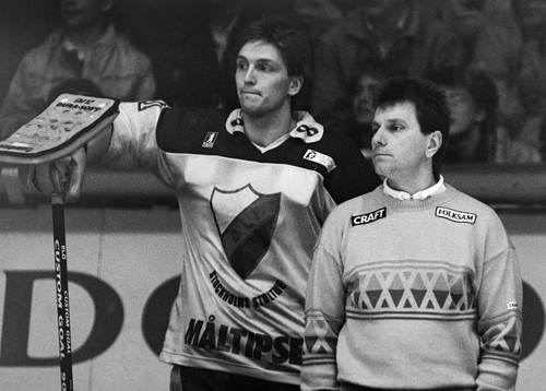 Djurgårdens  tränare Ingvar Carlsson och Hans-Göran Elo,