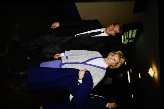 Calle Johansson, Buffalo Sabres, with wife