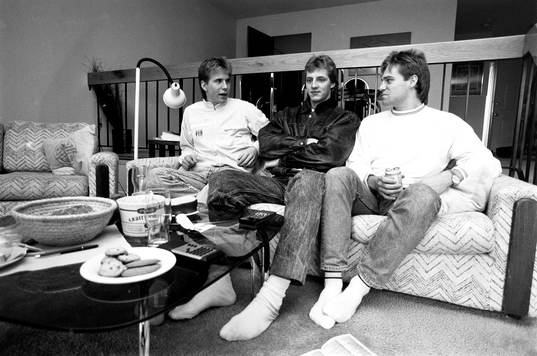 Ulf Dahlén, Tomas Sandström  och Jan Erixon kopplar av