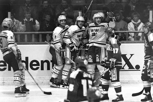 Sveriges Lars Ivarsson, Staffan Lundh och Peter Andersson