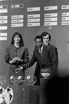 Pelé och Michel Platini på plats
