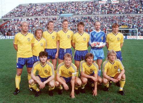 Sveriges start elva. Lagbild
