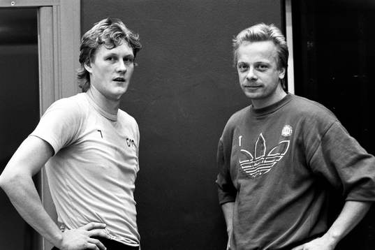 Håkan Sandberg och Anders Grönhagen, tränare i Sundsvall