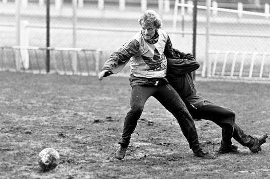 Håkan Lindman på träningen