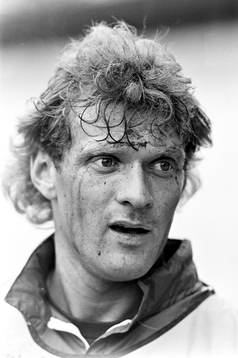 Håkan Lindman på träningen