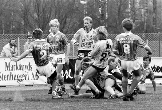 Mjällbys Alf Olsson gör 0-1