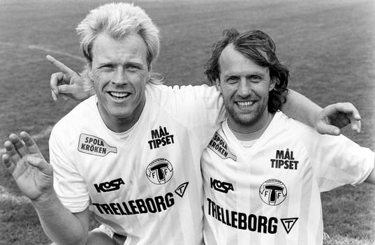 Trelleborgs målskyttar Peter Milesson och Benny